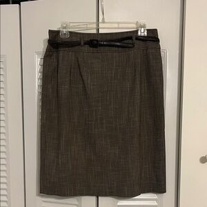 Tahari Brown Pencil Skirt with Belt